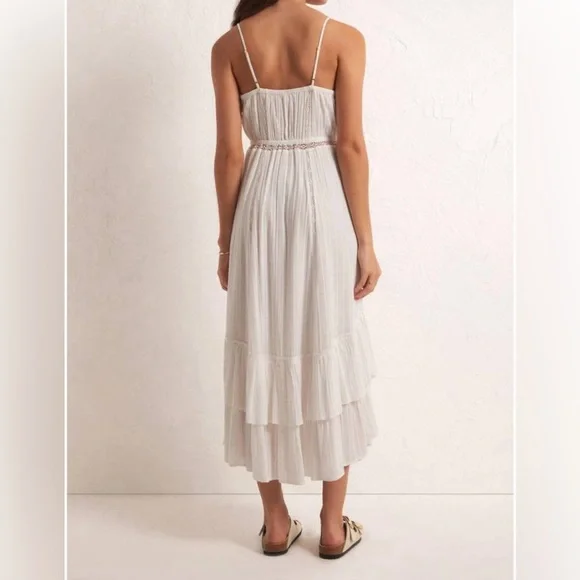 New Z Supply Rose White Maxi Dress XS - Picture 4 of 8